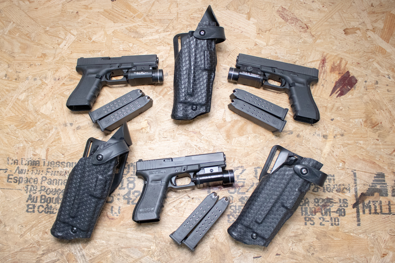 GLOCK 17 Gen4 9mm Police Trade-In Pistols with TLR-1 Light and Safariland Holster (Very Good Condition)